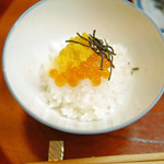 松川 - 【秋】新米ヒノヒカリにからすみと新いくら、塩昆布を少々添えて...（2015.09.26）