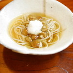 松川 - 【秋】秋らしくなめこをあしらった自家製手打ち蕎麦（2015.09.26）