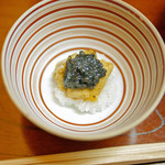 松川 - 【秋】カザフスタンの天然のベルーガのキャビアと唐津の赤雲丹の飯蒸し（2015.09.26）