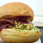 大堀パン店 - ハンバーガー。大竹海岸で食べた！