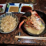 やまみや - ガーリックライスとオマールの味噌汁
