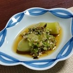 くれない苑 - 「なすの焼きびたし」、優しい味がしっかりと染みこんでいてさっぱり