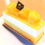 日比谷グリーンサロン - ケーキセット 750円 のマンゴーとココナッツのムース