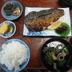 大谷食堂 - 焼き鯖定食 1150円(税別)　(2015.9)