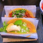 Oyamel Cocina Mexicana - 牛タンのタコス・子豚のコンフィのタコス