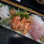 やまぎし - スルメイカ・アカガイ・カンパチ