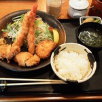 Kafedainingu Nanavaru - 2012/6　洋食屋さんのミックスフライ定食