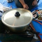 土居のいもたき - 風除けも借りてきます。