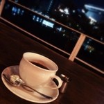 ホテルフレックス - ホットコーヒー
（ウェルカムドリンク）

景色がよくていいお月見。
コーヒーは普通。