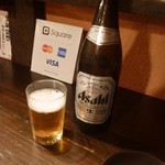 鶏料理ひとりひとり - 先ず瓶ビールを・・