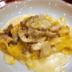 トラットリアビコローレヨコハマ - タリアテッレ、伊産ポルチーニ、パンチェッタ…