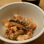 てんぷら黒川 - 雪コース（2000円）のお食事　穴子天丼。程よいご飯の量が、私にとっては最高。