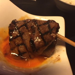 京松蘭 - ミスジ すき焼き風に溶き卵につけて