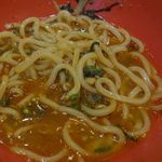 麺屋政宗 - 最後につけ麺用の割りスープを投入して、汁そばとしてさっぱりと食して完食です。