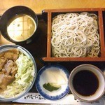 Soba Machidaya - ミニ生姜焼き丼セット