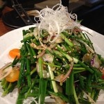 近江牛 焼肉竹 - ネギサラダ。ネギだらけでうまし！