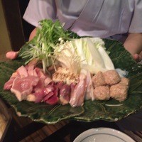 焼鶏あきら 中目黒本店 - コースメイン　(鶏しゃぶ　具材)