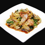 Stir-fried Chinese cabbage and pork belly