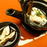 名古屋 浅田 - ９月：お椀（松茸土瓶蒸し、甘鯛、巻き海老）