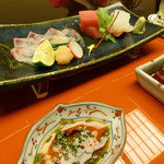 名古屋 浅田 - ９月：造り（本マグロ、伊勢海老、はた薄造り）