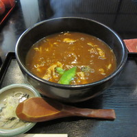 日本橋 やぶ久 - 大辛口カレー南蛮そば（豚肉）　1100円