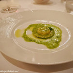 Shin Harada - じゃがいもを詰めたラヴィオリ バジリコ風味