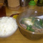 関東煮 きくや - 肉吸い+卵+ご飯