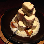 札幌モダンレストラン　えりも亭 - インカのめざめとガーリックトーストのゴルゴンゾーラソース