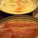 食堂 おがわ - 紅白のぐじ(甘鯛)を見比べてください