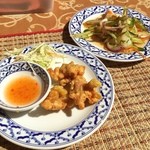 タワンタイ - ストレスや疲れが溜まってる時はタイ料理に限る！！というわけで、タイ料理屋さんへ。混んでてテラス席しかなくてかなり暑かったですが(^^