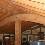 腰掛庵 - 二階の天井（蔵）