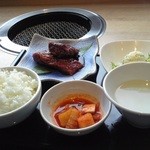 Yakiniku Toraji - 【名物】ダイヤモンドcutカルビ御膳 1,000円