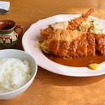 洋食よだれ道 - スペシャルセット(大和ポークカツ 海老フライ)