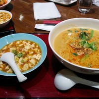中国料理 青冥 堂島本店 - ランチ：白ゴマ坦々麺、ミニ麻婆豆腐