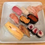 Sushi Iwa - にぎり寿司 上 2,300円 甘い雲丹 ふわふわの穴子