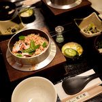 彩食茶房松の実 - オホーツク産ずわい蟹　釜飯　８４０円