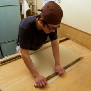 Soba noodles made by hand every day at the store