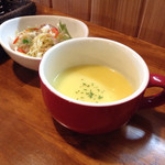 洋食堂　ＹＡＮＯ屋 - ランチのsoup＆salad