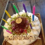 洋菓子庭 木村 - オーダーした誕生日ケーキ
                                2015年9月