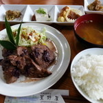 山肉専門店 星野屋 - 鹿ステーキ定食　2160円