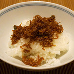 祇園 にしかわ - ちりめん山椒御飯(2015/8月撮影)