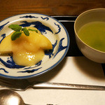 祇園 にしかわ - 水物　桃、桃ジュレ(2015/8月撮影)