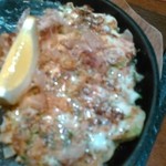 Teppanyaki Okonomiyaki Daichan - スジのネギ焼。食べかけですみません。