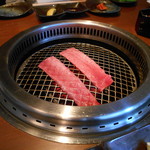 生粋 - コースはお店の人が焼いてくれます。