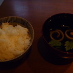 生粋 - ご飯（追加）とお吸い物（コース）