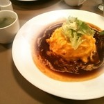 カフェレストラン・エミリオ - デ味噌ースオムライス ￥880 スープ付き 