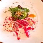 【ランチ1500円コース】　前菜（豚ヒレのリンゴパイ包み焼）