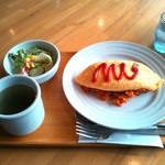 Cafe KITAMON - ふわとろたまごのオムライスセット ￥840
