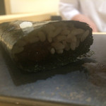 鮨 はしもと - 2015/9_にぎり⑨イクラの手巻き（とかみ風）