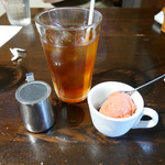 テルツォ - 2015/9/21  ドリンク、シャーベットも付いている相方の1,500円ランチセット